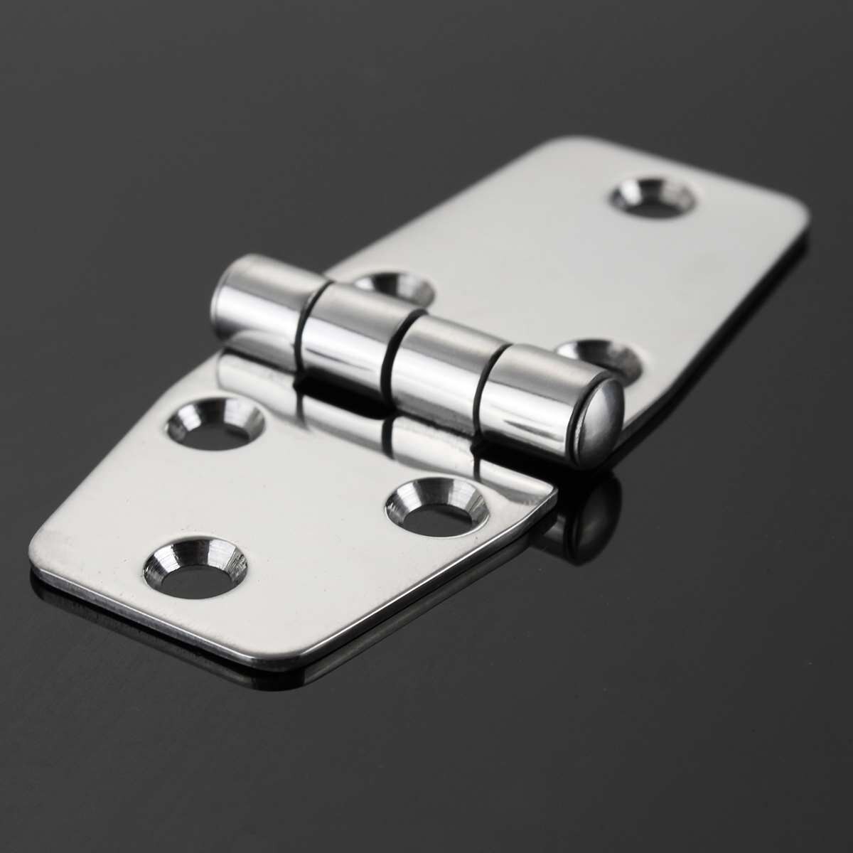 3.5''x1.6'' 38x97mm Flush Hinges 316 Stainless Steel Door Hinges Polished Silver for Boat Marine Door Compartment