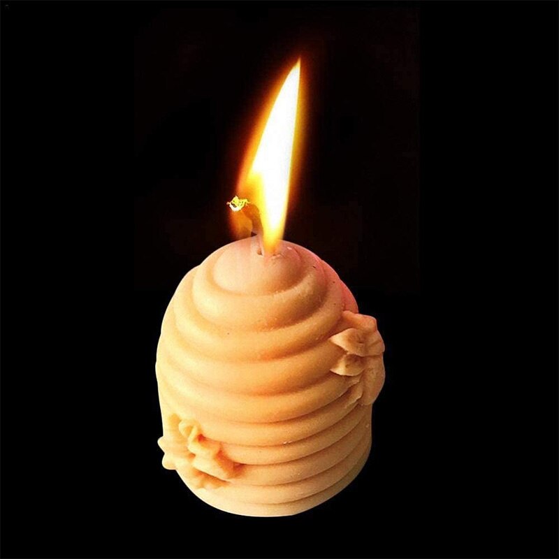 Paquet De 2 Moules Silicone Abeille Pour Bougies Cire D'Abeille - Moule 3D Facile à Démouler