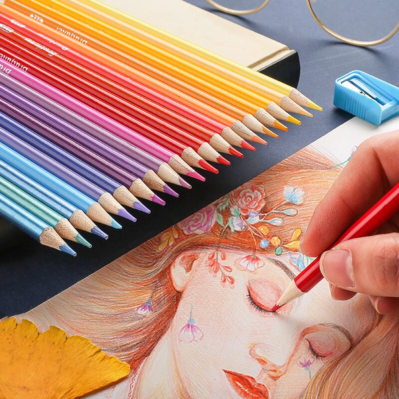 Brutfuner 150/180/260/520color water-soluble colored pencil student art wood oily pencil statione
