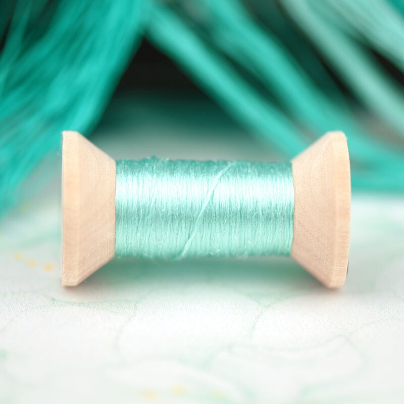 Hand-embroidered embroidery thread / silk thread / wrapped silk silk embroidery thread / spool / viridity: 1