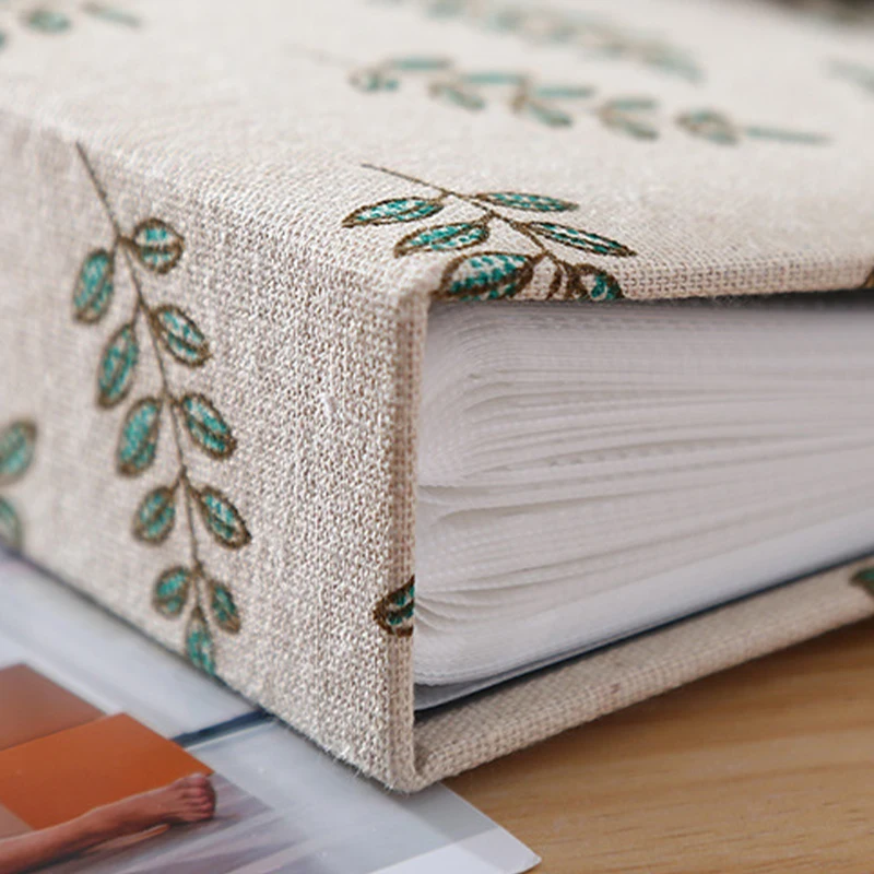 200pcs 6-inch Fabric Photo Album Large Capacity Interleaf Type Family Album Children Growth Memorial Booklet