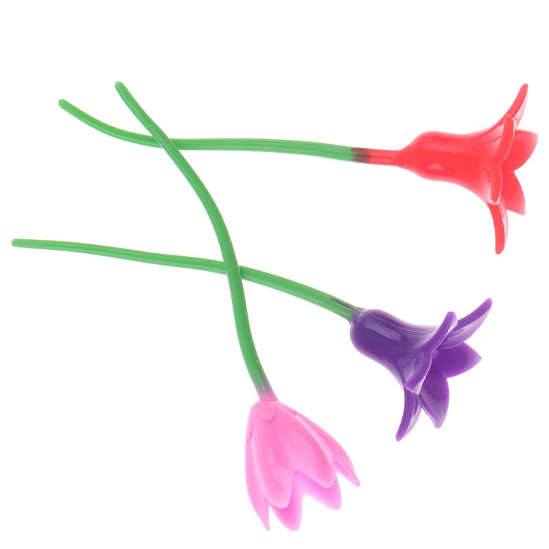 6 stk blomster vin kop markør silikone label fest dedikeret glas kop genkendelsesværktøjer til vinglas (tilfældig)