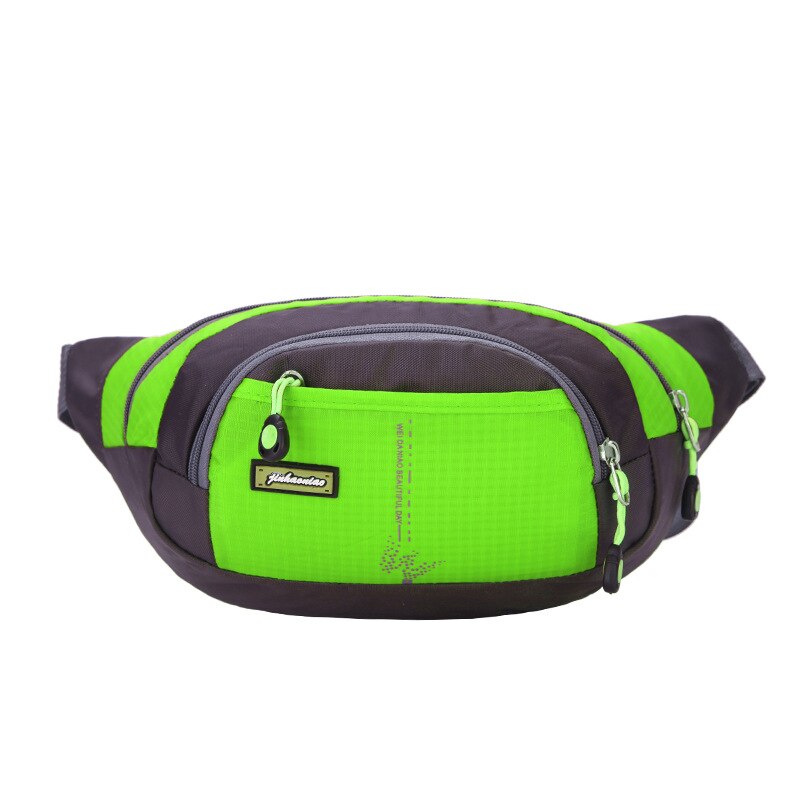 Vrouwen Fanny Pack Heuptas Mannen Oxford Bum Bag Hengreda Lichtgewicht Hip Sling Bag Met 3 Rits Zakken Voor reizen: groene kleur