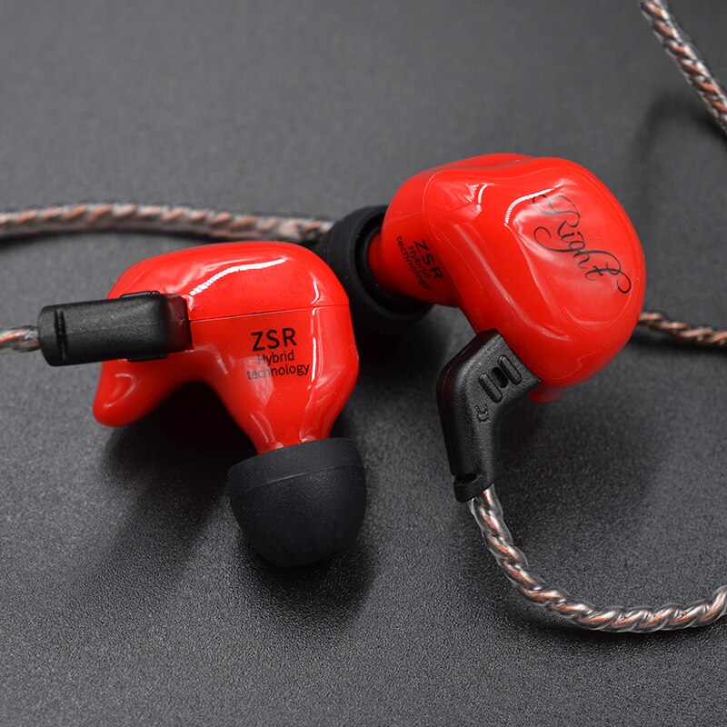 KZ ZSR 1DD 2BA Hifi Sport in-ohr Kopfhörer Dynamische Treiber Lärm abbrechen Headset Ersatz Kabel wie10 ZS10 ZST X ZSX V90 VX
