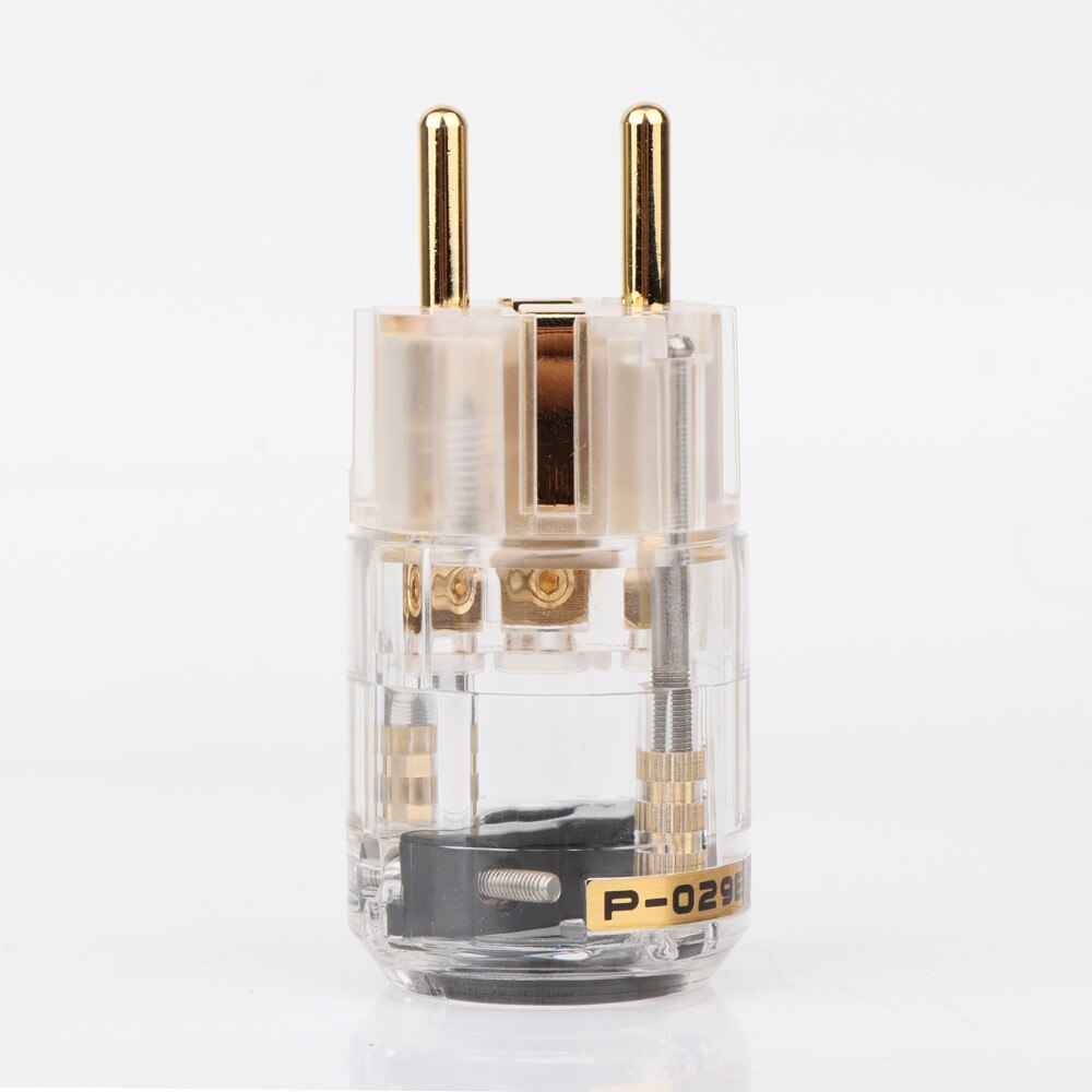 HI-End Schuko Plug EU Version Power Plugs for Audio Power Cable 24K Gold Plated Male Plug Female IEC Connector: Gold male