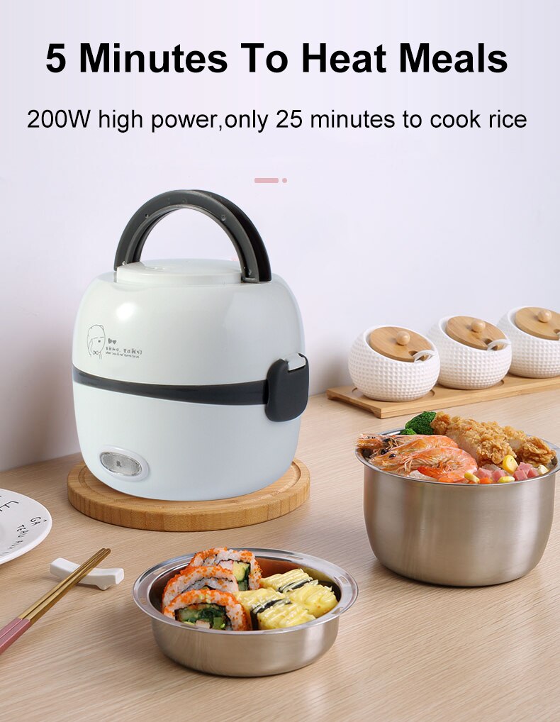 Mini Rice Cooker Thermal Heating Electric Lunch Bo... – Grandado