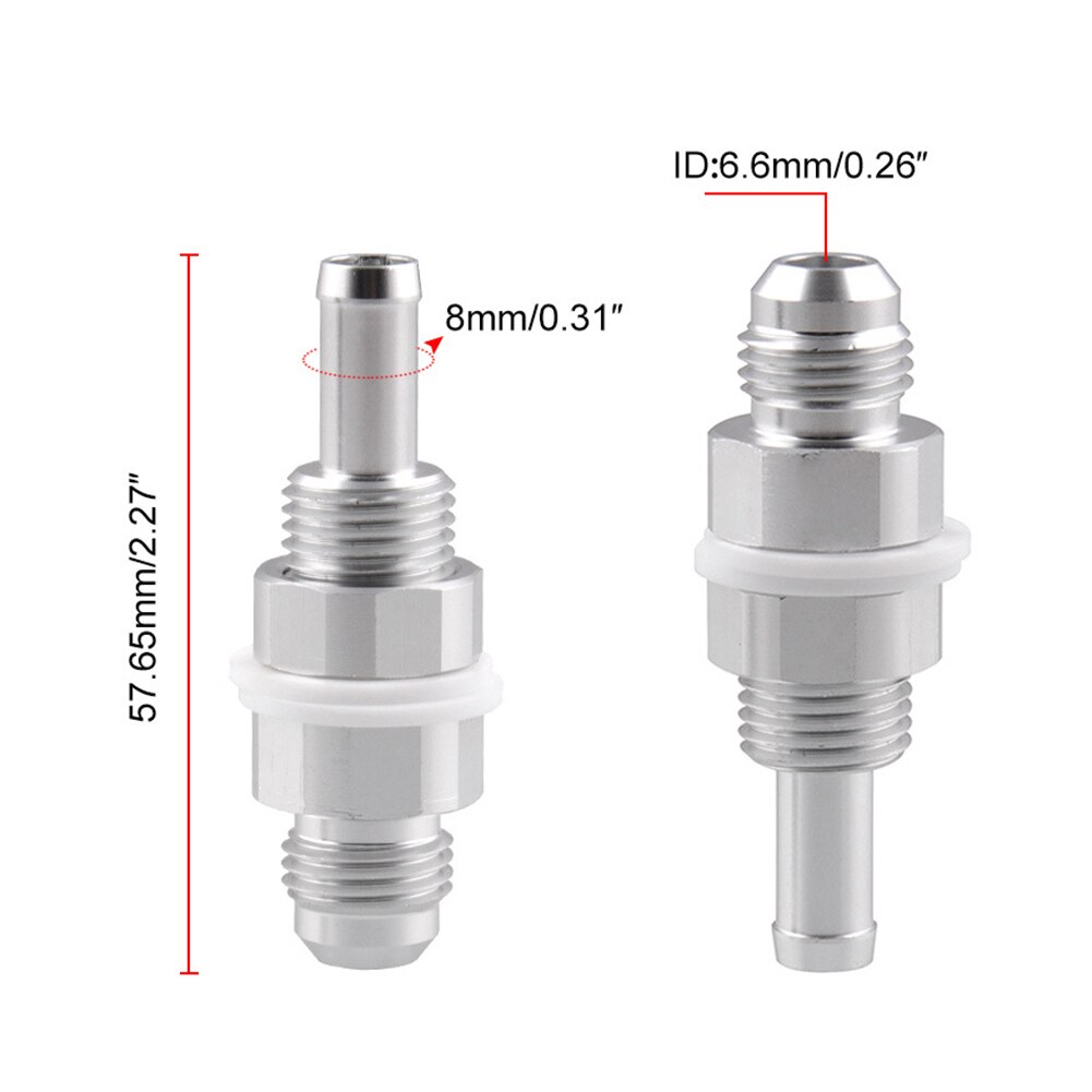 Male Flare Bulkhead To 5/16 Hose Barb Fuel Tank Fitting Aluminum Durable C66