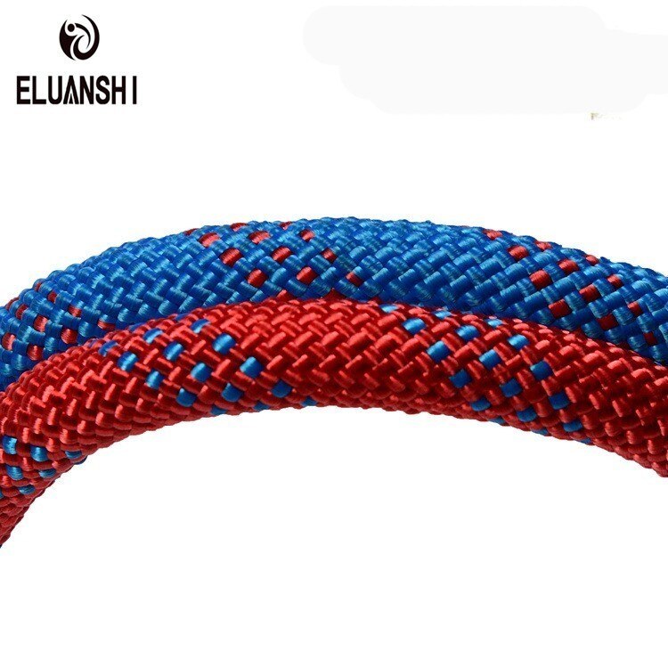 Professionele 10M Outdoor Klimmen Touw Hoge Sterkte Cord Veiligheid Touwen Wandelen Accessoire 10Mm Diameter 15KN Gestreepte Gesp