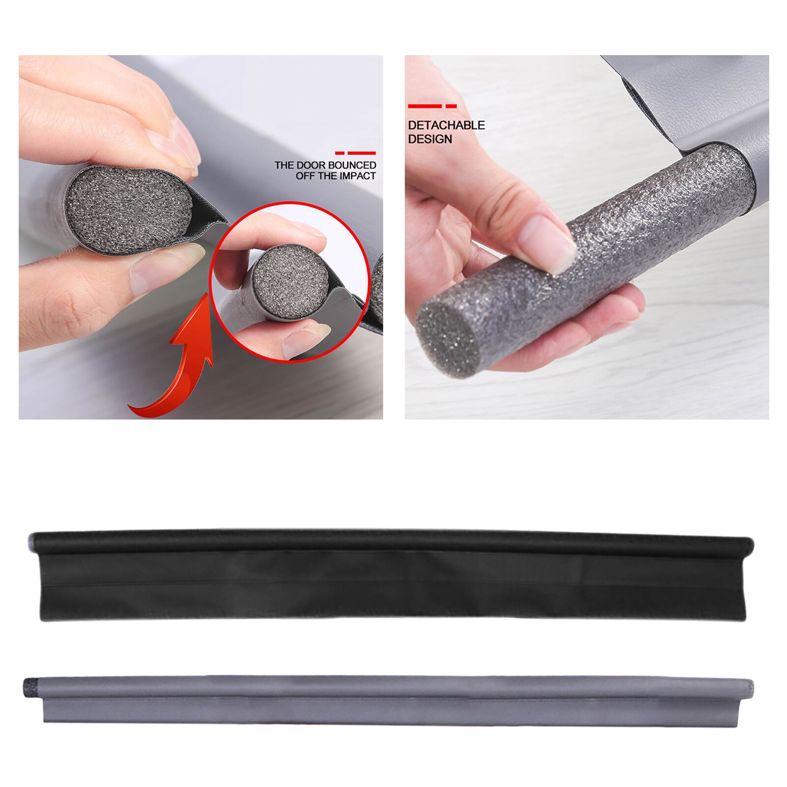 96cm Twin Door Draft Dodger Guard Stopper Energy Saving Protector Doorstop Home