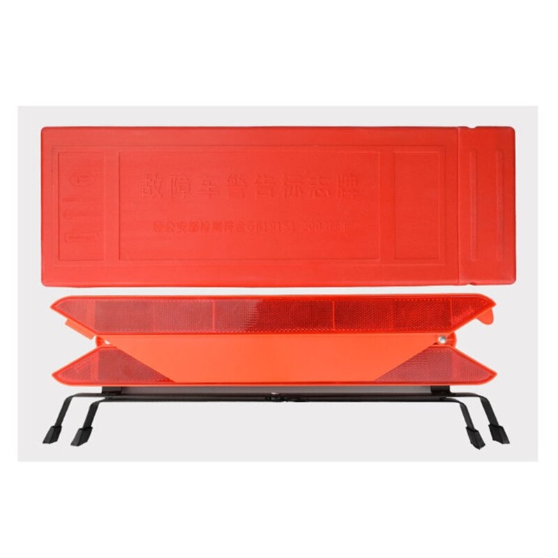 Car Triangle Warning Sign Foldable Reflective Tripod Red Safety Warning Triangle Car Accessories for Roadside Breakdown