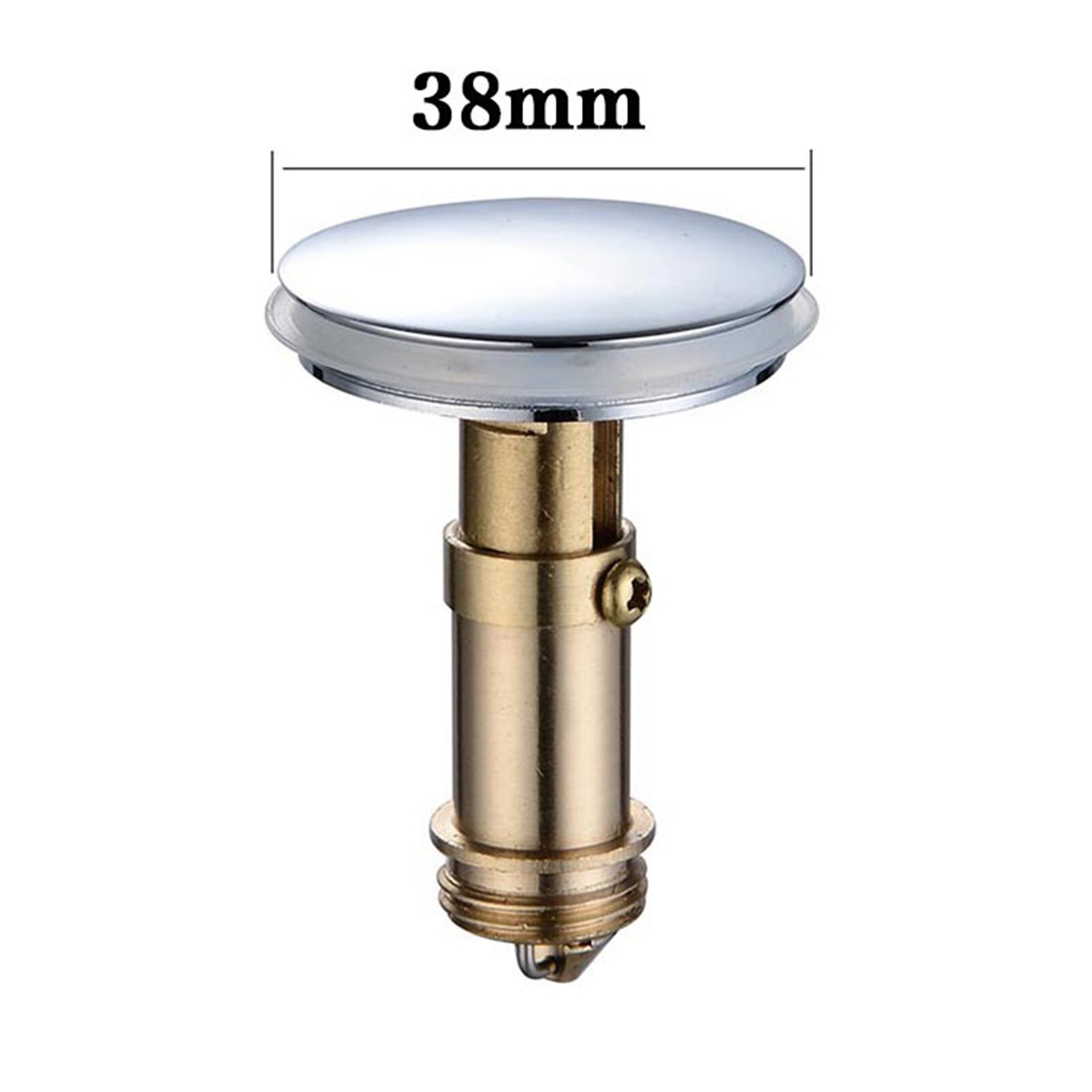 36/38/43/66/69mm Brass Bathtub Plug Replacement Bath Pop Up Waste Plug Only Flat Seal Brass Bathroom Tub Drain Drainer Strainer: 38mm