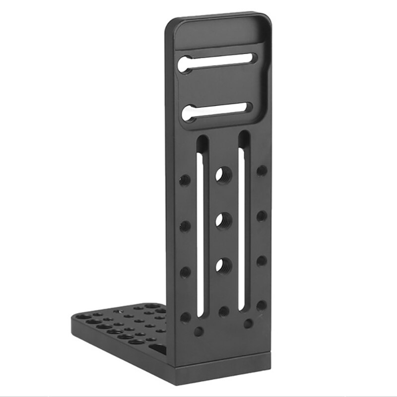 Universal- Mini Einzelne Vertikale Klöppel Schnell Montieren L Platte Reines Schwarz Volles Aluminium Kamera Griff Rechts Winkel Platte
