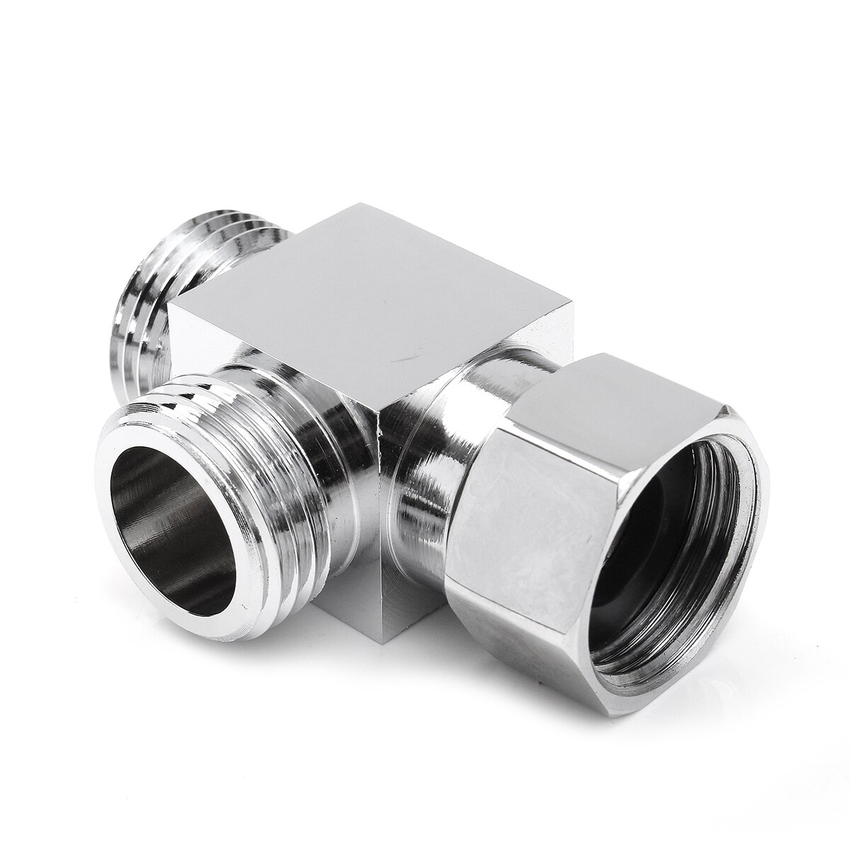 Válvula desviadora de ducha de latón de 1/2 pulgadas de 3 vías, adaptador en T para cartuchos para grifo de baño, piezas de repuesto