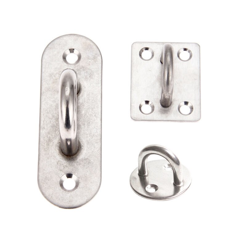 1Pc Stainless Steel U-shaped Ceiling Mount Hook Base Ceiling Fans/Leisure Sofa/Sandbags/Hammocks/Ceiling/Gym/Rings Fixed Hook