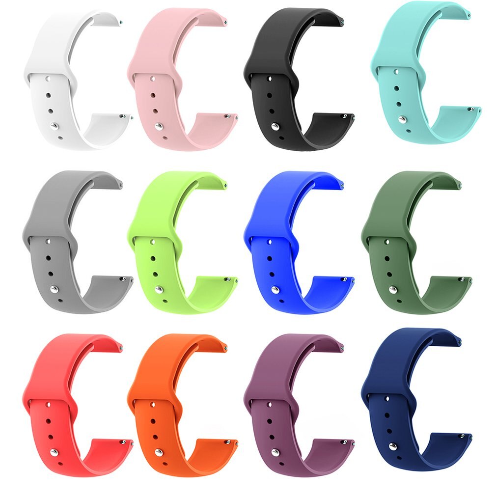 22mm Solid Color Strap Reverse Buckle Silicone Replacement Strap For Haylou Solar LS05 Series