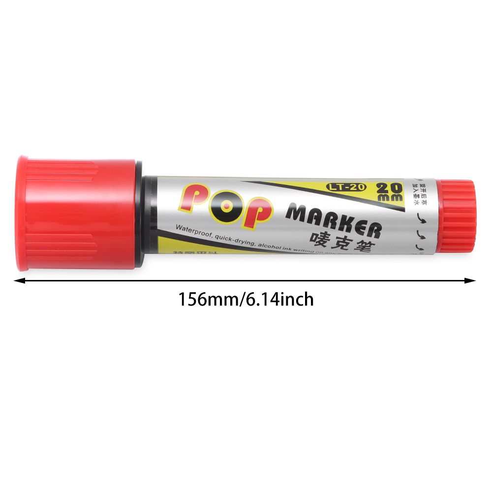 Rotulador permanente de pintura a prueba de agua POP de 20mm, marcadores de Graffiti rellenables para dibujo, póster, suministros escolares de oficina