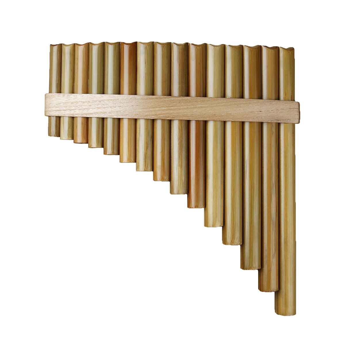 15 Pipes Pan Flute G Key Folk Musical Instruments Original Colour Flute De Pan Woodwind Instrument Handmade Pan Pipes