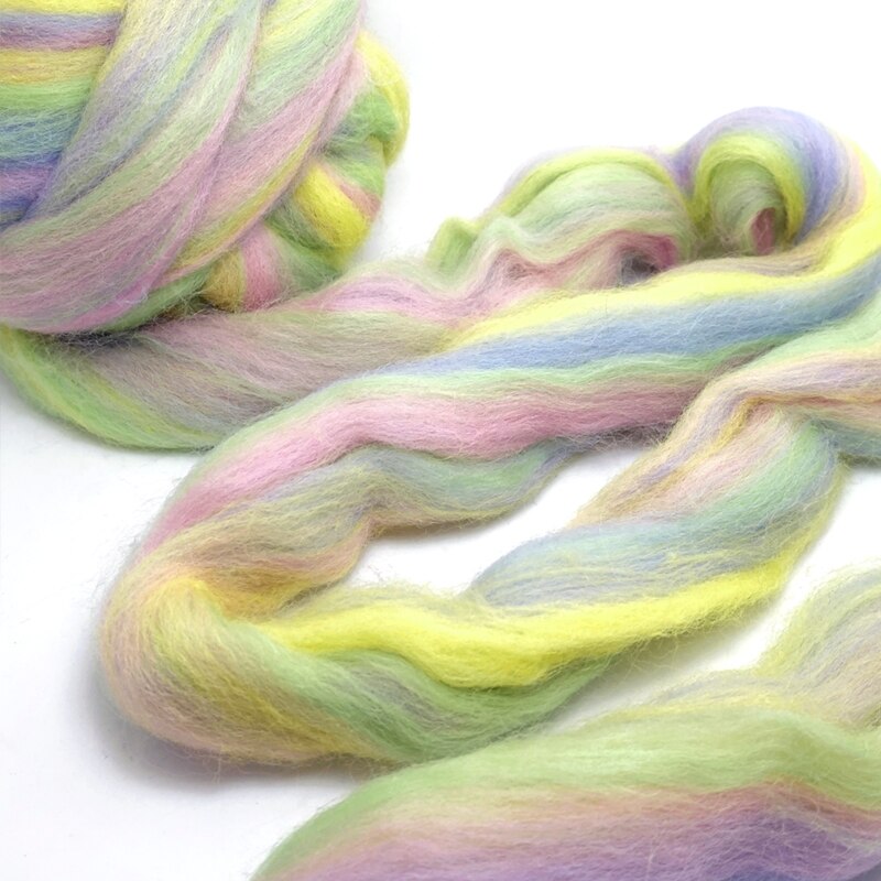 Extra Fijne kleur mengsel Merino Wol Gemengd wol roving fiber 50G Perfect in Nat en naaldvilten y04