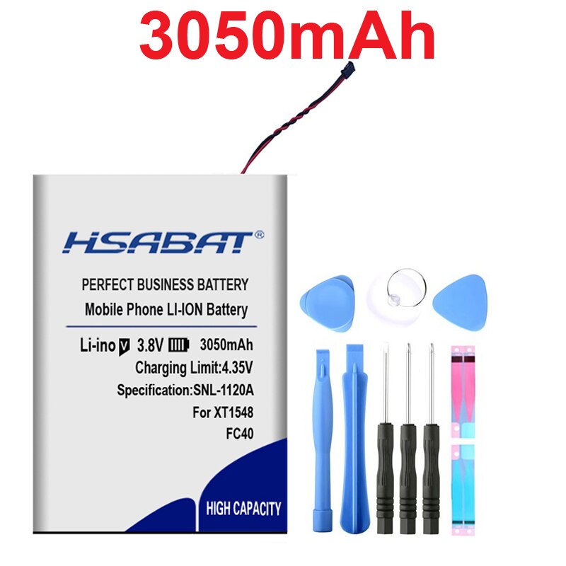 HSABAT FC40 Top 3050mAh Batterij voor Motorola Moto G voor Moto G3 XT1540 XT1541 XT1543 XT1548 XT1550 XT1557 xt1544