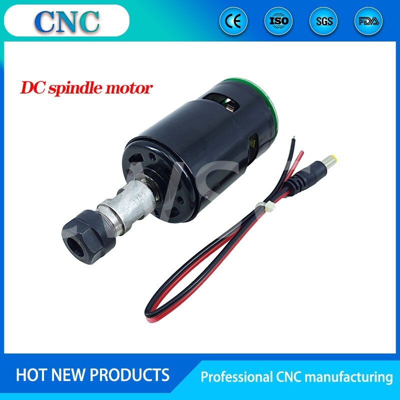 Petit moteur à broche CNC 24V cc, 20000 tr/min, avec kit de fixation ER11, haute puissance, réduction du bruit, bricolage