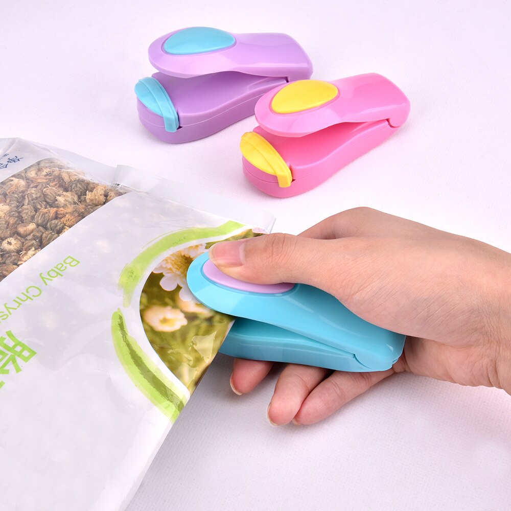 Accesorios de cocina, Mini máquina selladora de calor portátil para alimentos, sellador de bolsas de aperitivos para el hogar, utensilios de cocina, artículo