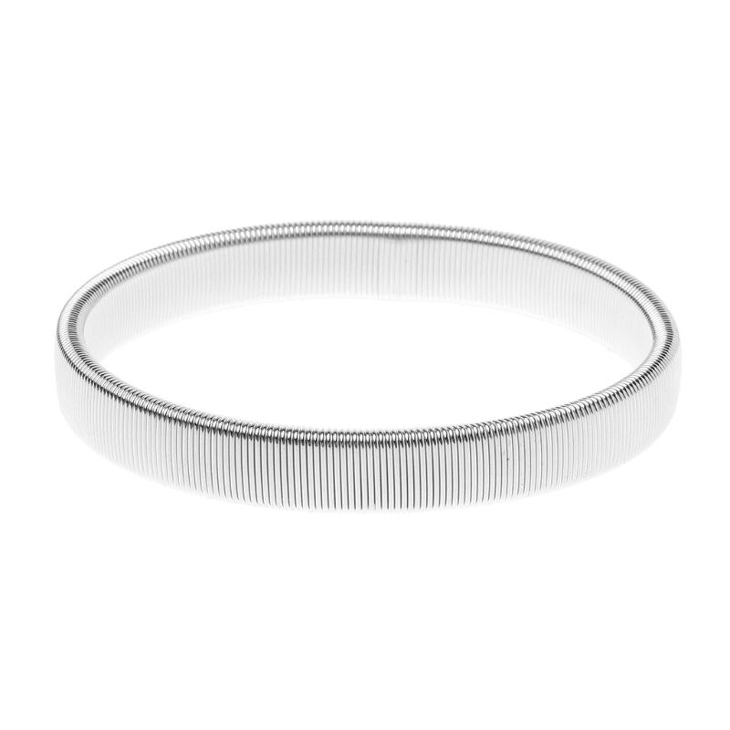 Bras chauffe-chemise porte-manches en métal anti-dérapant élastique Bracelets extensible brassard 87HB: Silver