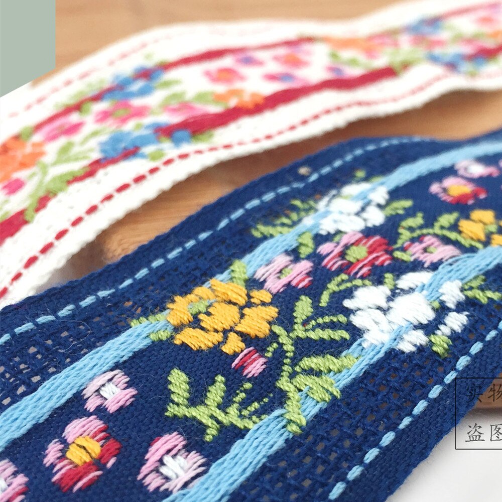 3Meter Etnische Stijl Borduurwerk Jacquard Singels Pastorale Kant Hoed, Kleding Accessoires, Decoratieve Riem Accessoires