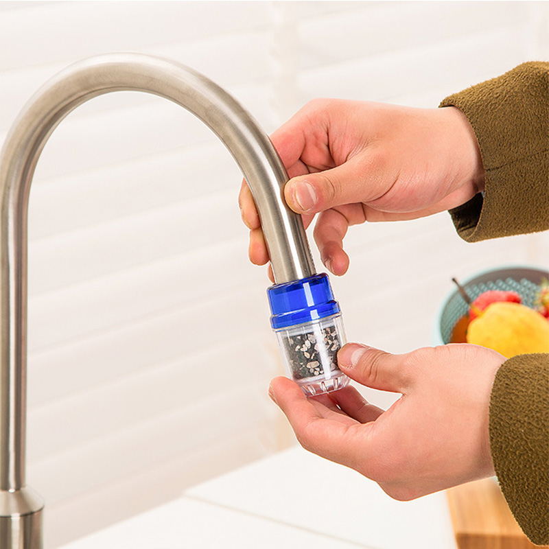 Kitchen Activated Carbon Water Filter Faucet Tap Remove Rust Sediment Filtering Suspended Household Water Purifier