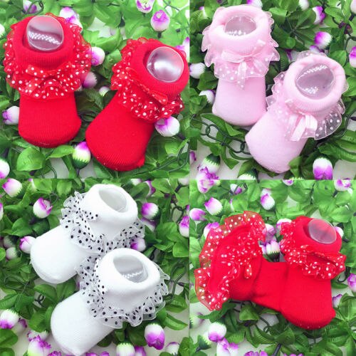 Nette Baby Mädchen Prinzessin Spitze Dot Tutu Socken Kinder Mädchen Neugeborene kind Weiche Stretch Socken Baumwolle Kurze Knöchel Hohe Socken sokken