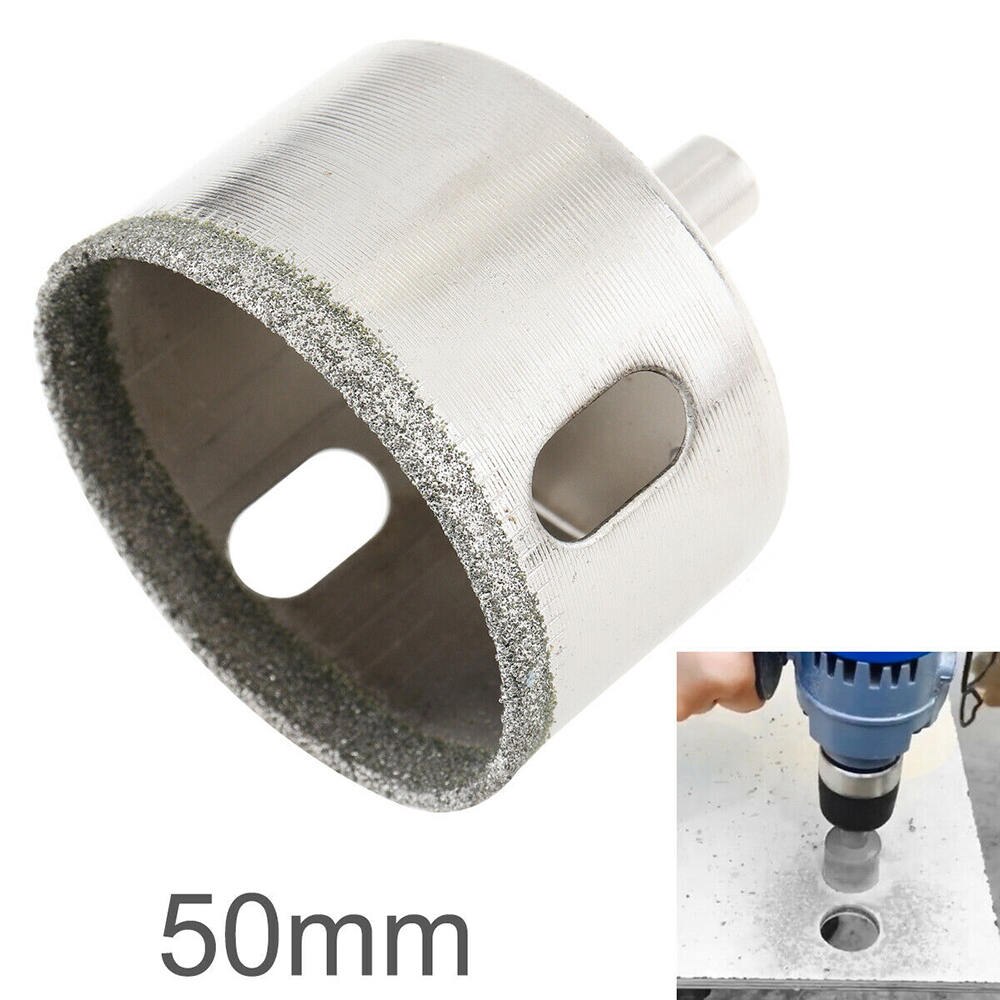 2pcs 50mm Diamond Coated Drill Bit Hole Saw Core Marble Glass Drilling Power Tools Tile Cutter Holer Cutting Tool