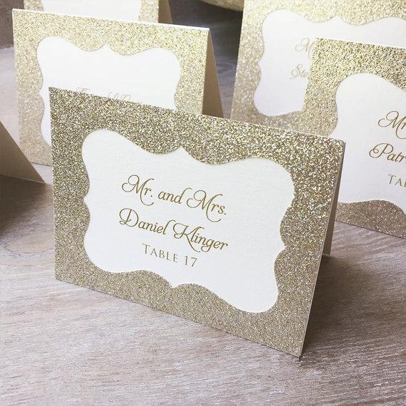 Glitter guld / sølv bryllup bord numre bordkort escort navnekort til bryllupsfest dekoration guld fødselsdagsfest begivenhed
