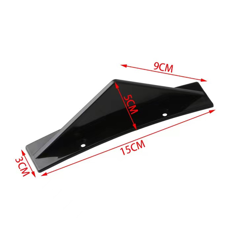 Difusor Universal de parachoques trasero de coche, accesorio de color negro, con punzón fijo, divisor de alerón cromado, estilo de coche, 4 piezas