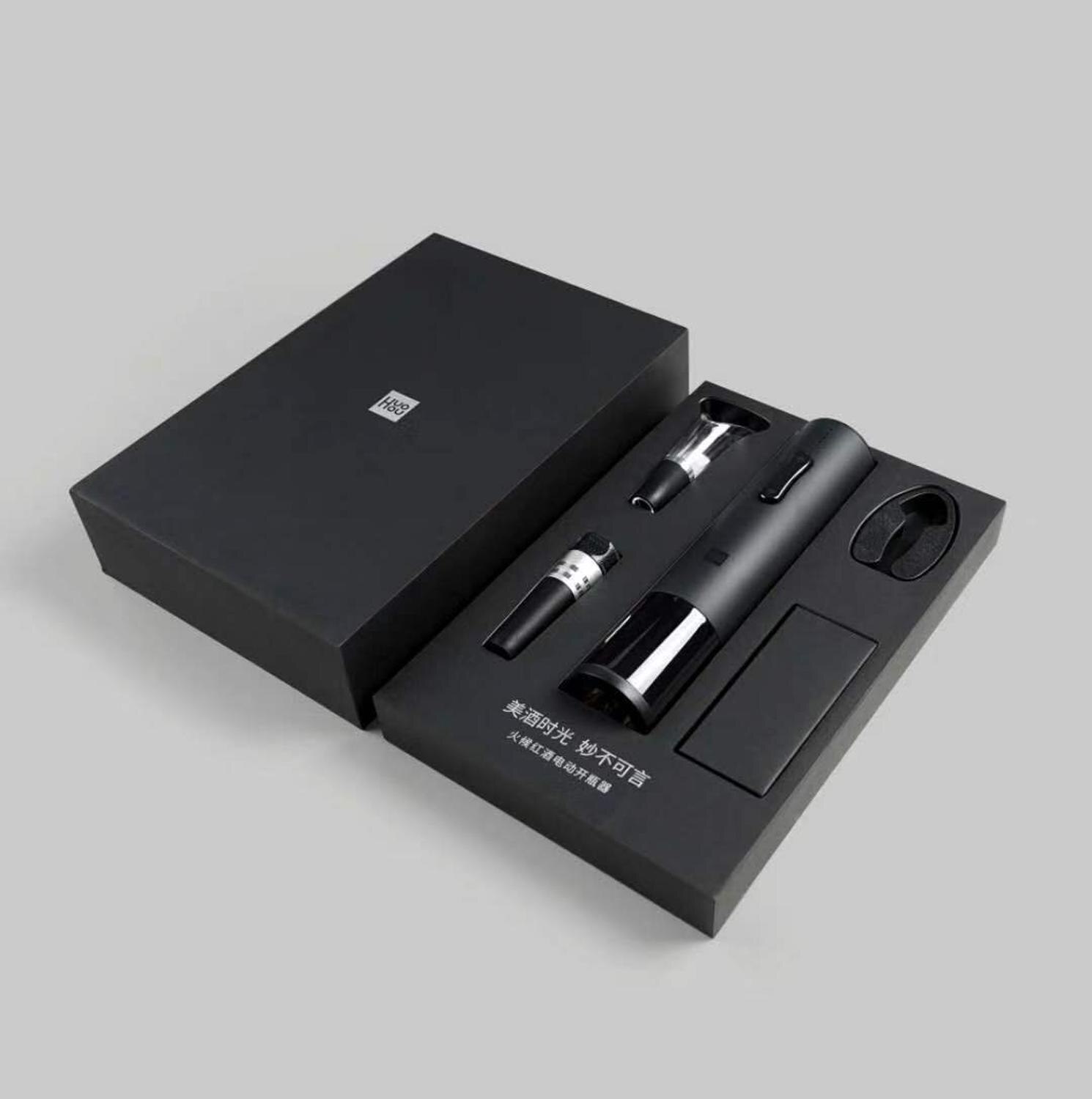 Xiaomi mijia automatisk rödvinsflasköppnare elektrisk vinöppnare lockpropp snabb karaffset korkskruv folieskärare korka ut: Presentset 02