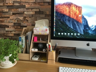 DIY desk accessories solid organizer multi-function magazine organizer file tray bookends holder document office organizer