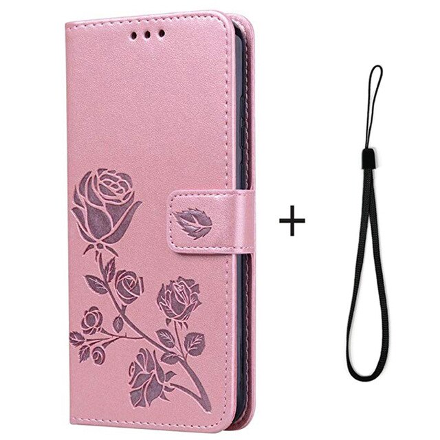 For ZTE Blade A7 Case Luxury PU Leather Back Cover Case For ZTE Blade A7s Case Flip Stand Protective Phone Bag Capa: For Blade A7 2020 / MGH Pink Strap