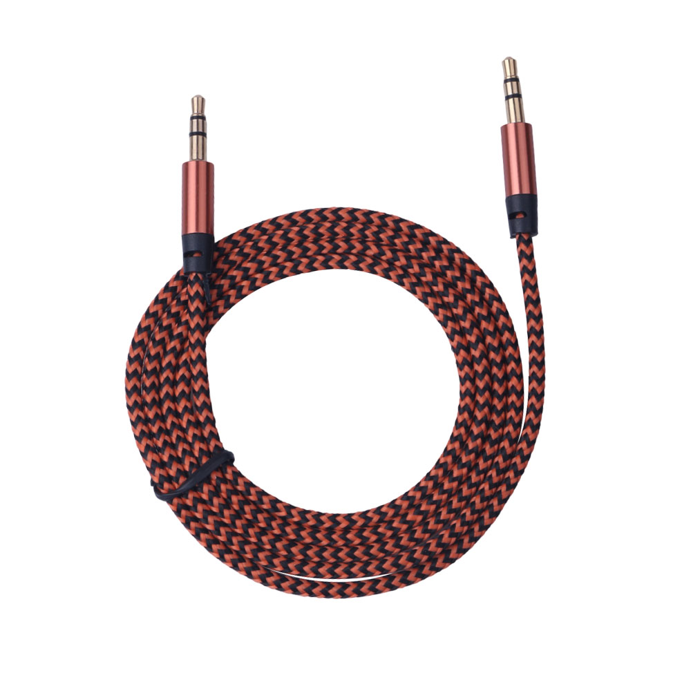 Aux Kabel 3.5mm jack Male naar Male Audio Kabel voor auto iPhone MP3/MP4 Hoofdtelefoon Speaker Nylon Legering plug