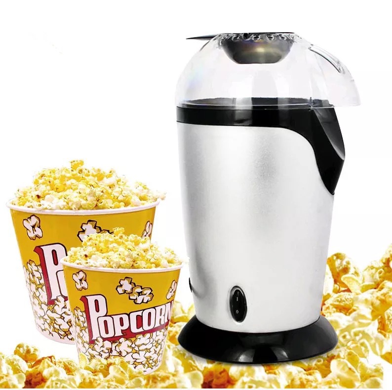 1200w mini luft popcorn maker husholdning elektrisk popper popper maskine (eu stik)