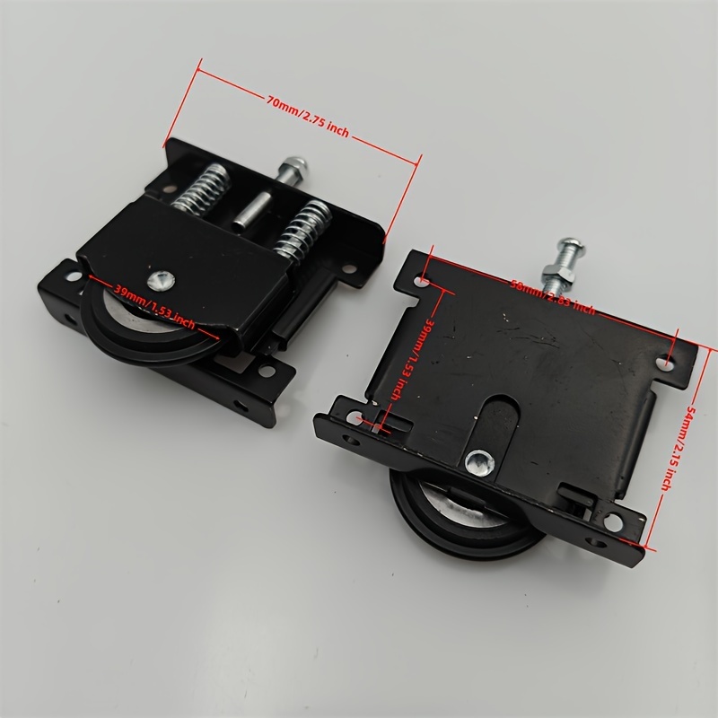 Quiet Glide Sliding Door Roller Metal Plastic Adjustable with Spring-Loaded Nylon Ball Bearing wheel for Closet Doors