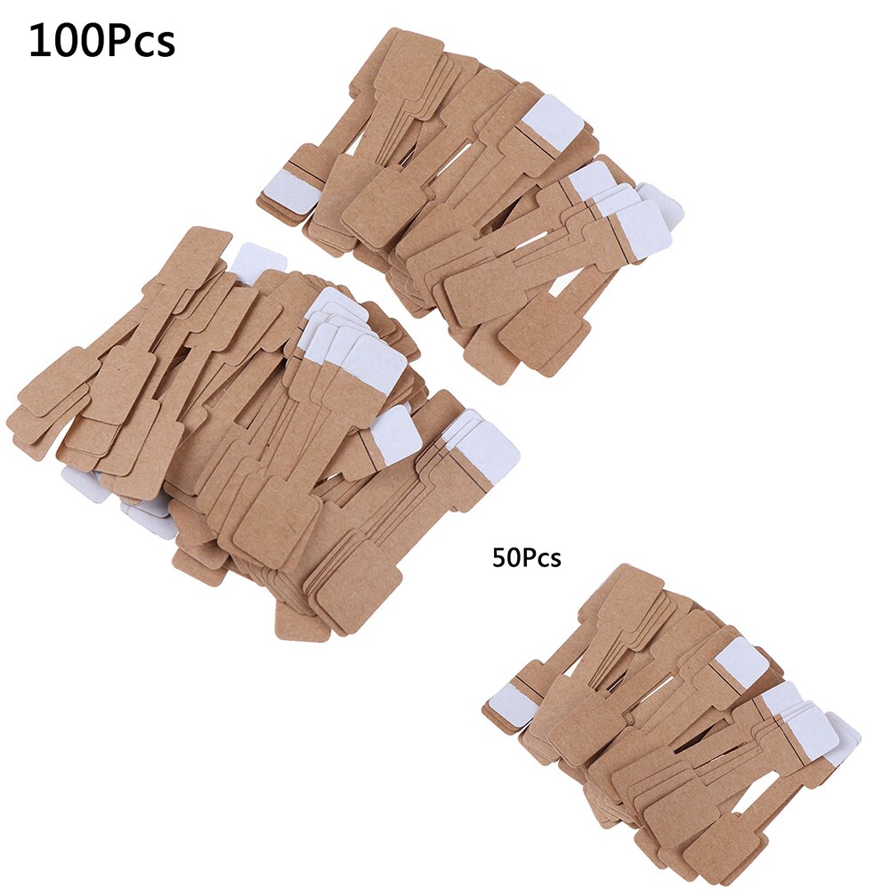50/100 stk/parti tomme prismærker halskæde ringetiketter papir klistermærker papir smykker display kort etiketter hangtag