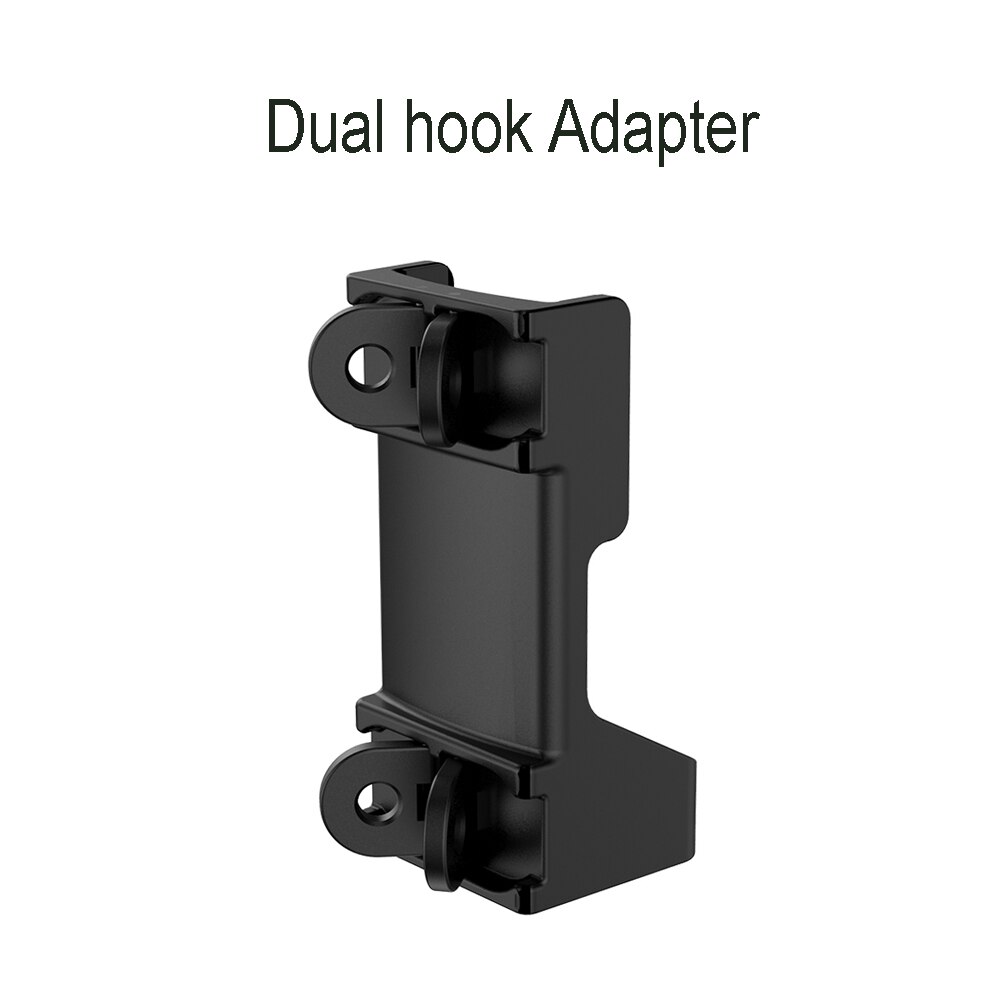 Gimbal Dual Hook Adapter Mount DJI Pocket 2 Backpack Clip Holder Stand for DJI OSMO Pocket 2 Accessories: black