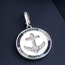 A home live product blue compass anchor buckle pendant female diy collocation jewelry pendant