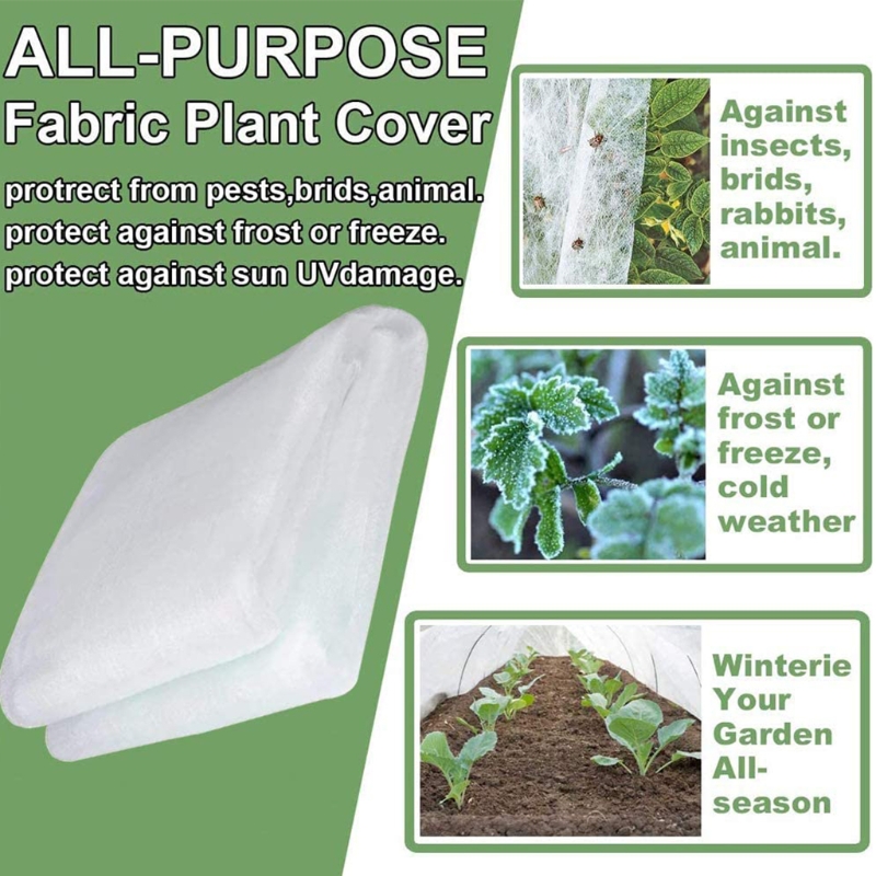 Plant Covers Freeze Protection Reusable Floating Row Cover for Crop Raised Bed Vegetables Insect Barrier Plant Blanket