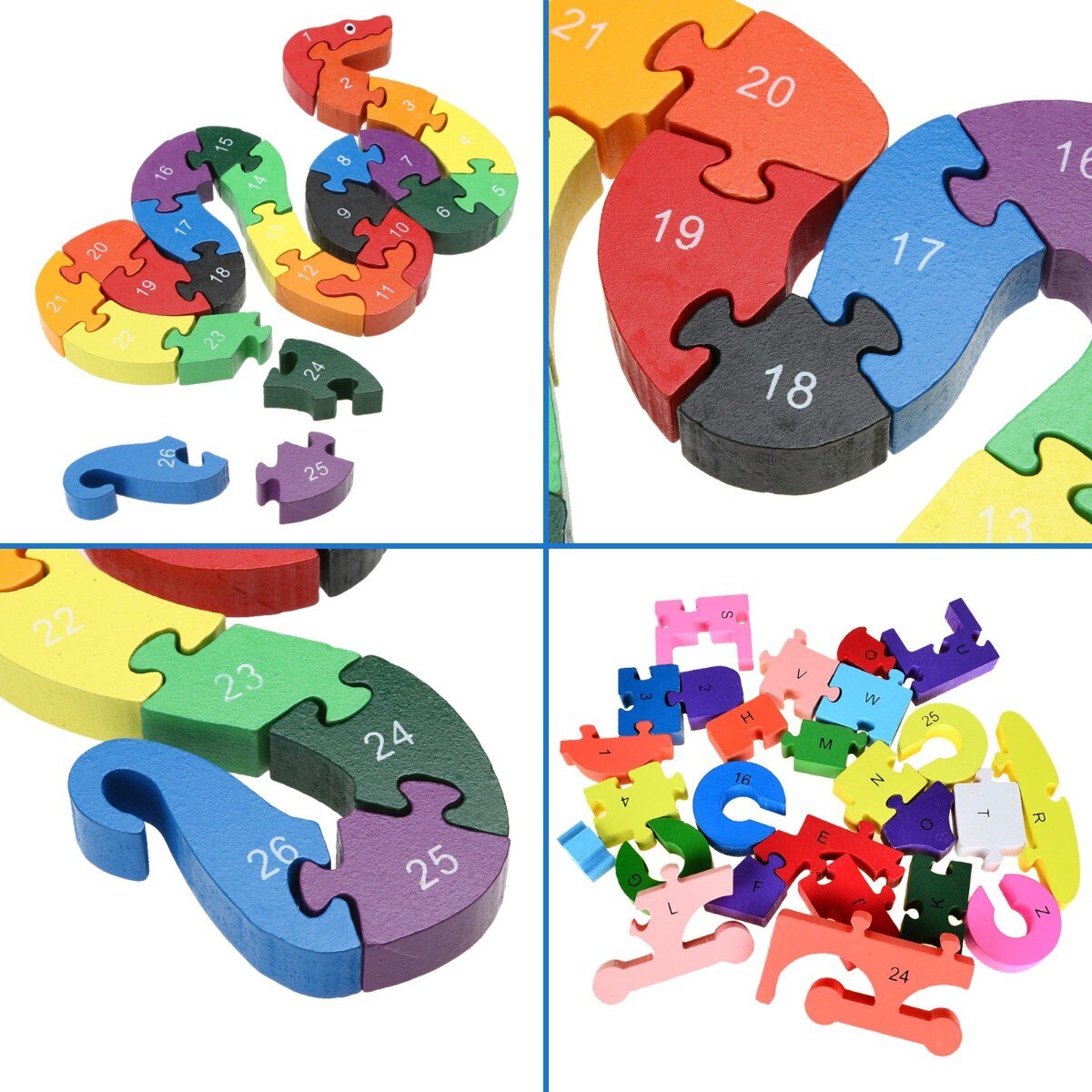 Colorful Kids 3D Puzzle Wooden Toys Cartoon Animal Traffic Jigsaw Montessori Early Learning Educational Toys For Children