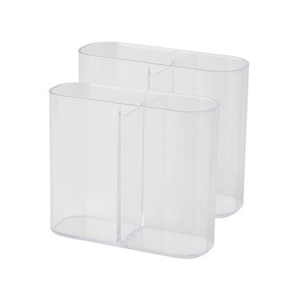 Gjennomsiktig sminke arrangør smykkeskrin kosmetisk arrangør sminke børsteholder boks leppestift lagring bad skap arrangør: Gjennomsiktig liten