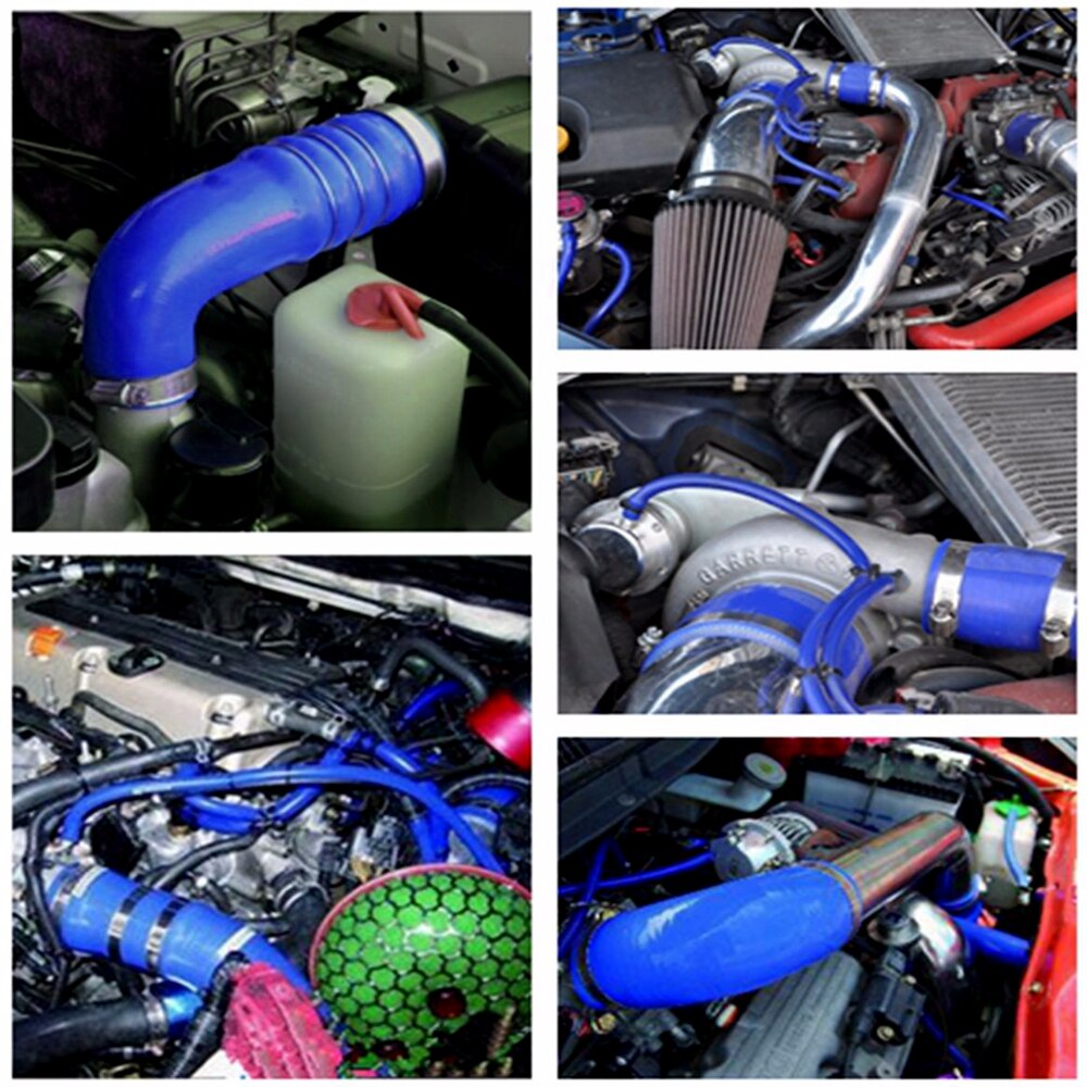 Hypertune - 3 "-4" 76Mm-102Mm Siliconen Slang Rechte Reducer Joiner Koppeling Blauw &amp; geel HT-SH300400-QY