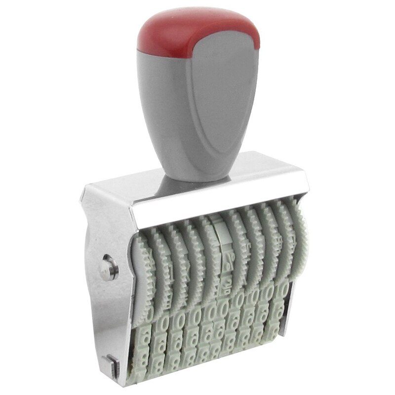 Ziffernstempel 5x4mm Mit 8 Rollbändern - Nummerierungsstempel Für Büro & Dokumente