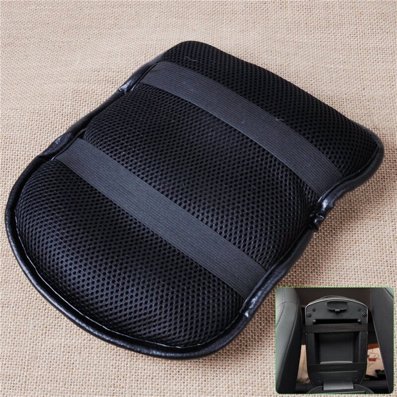 Universele Auto Armsteun Kussen Pad Console PU Lederen Auto Seat Cover Auto Center Arm Rest Console Doos Beschermende Mat Zwart
