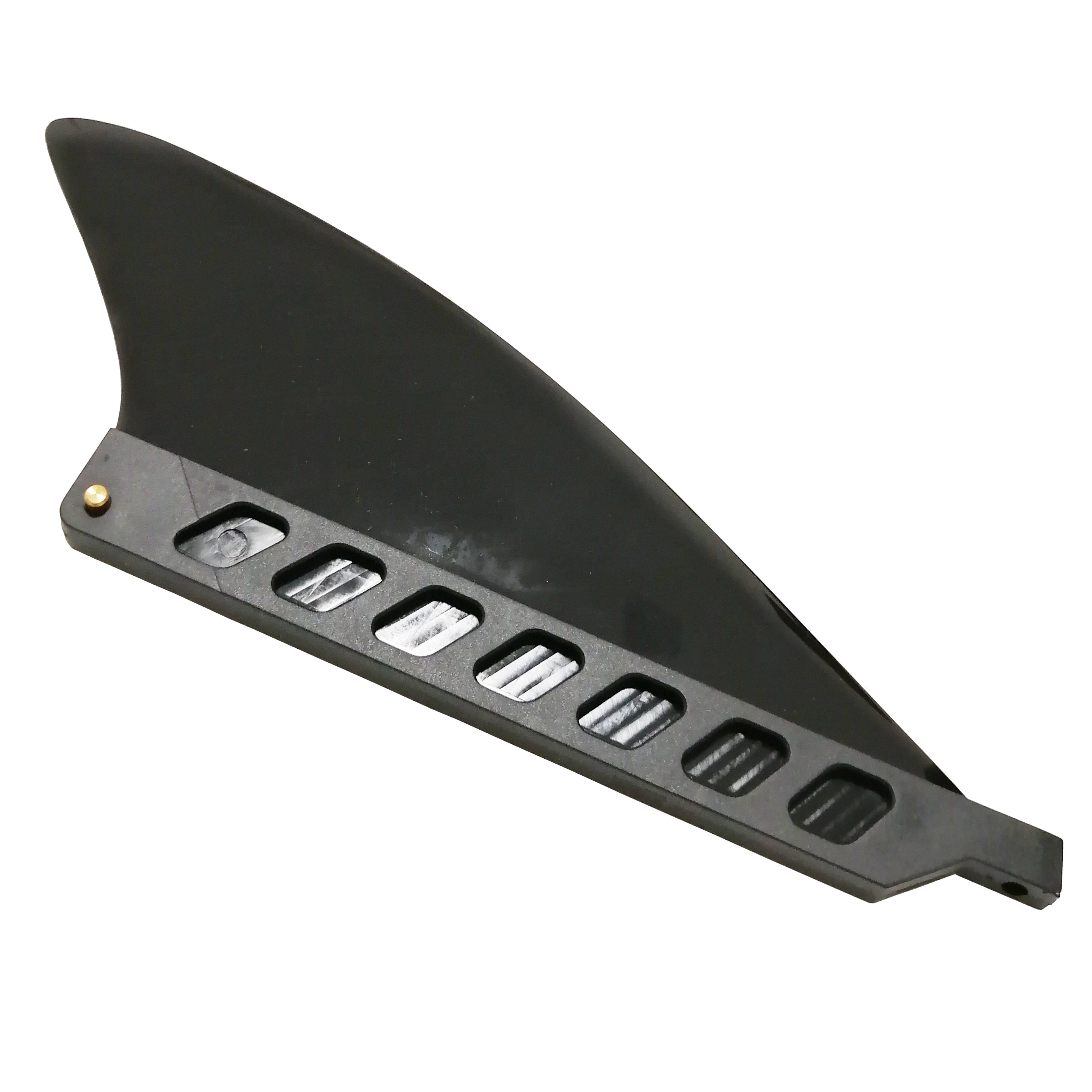 Aileron de sécurité noir souple de 3 pouces, aileron central flexible avec vis pour planche de surf gonflable pour AirSUP de rivière