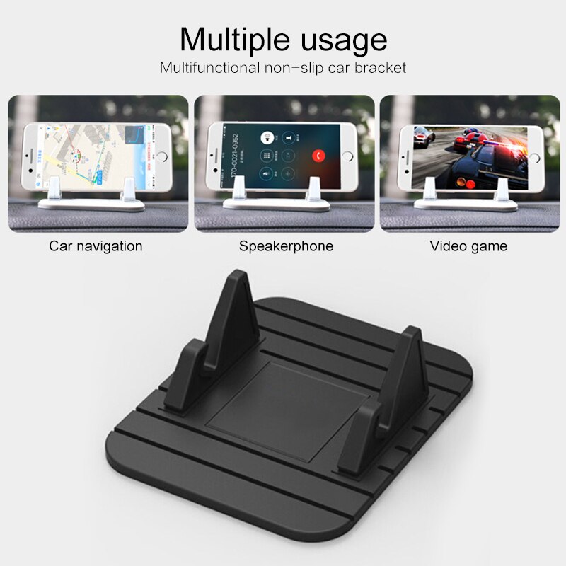 Mobile Phone Silicone Holder Stand Soft Anti-slip Mat Desk Stand Support For Car Dashboard Desktop Portable Car Holder Mat