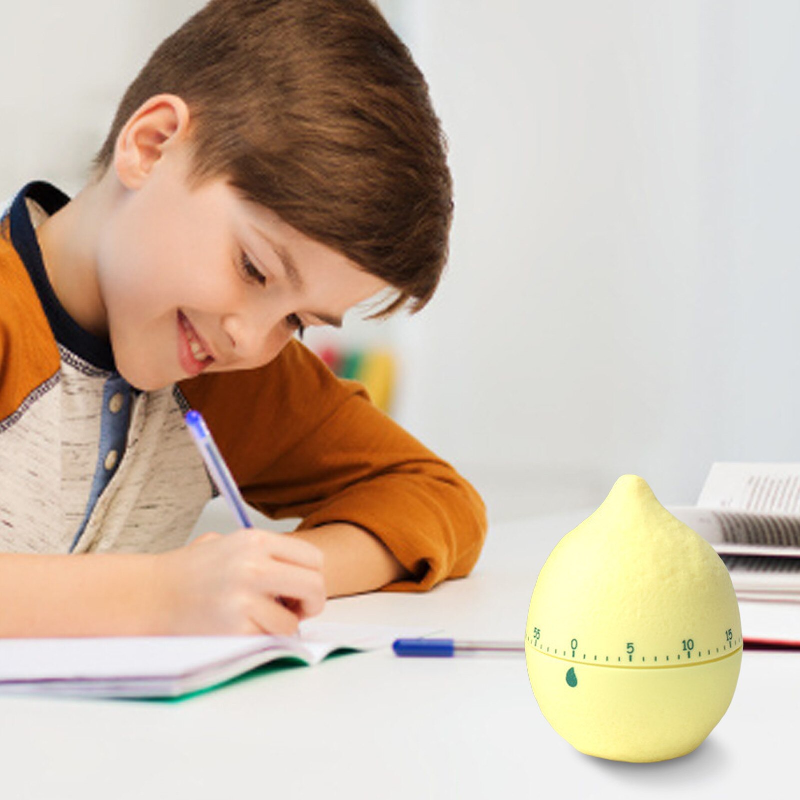 Mechanical Timer Lemon Rotating Kitchen Time Reminder Cute and Attractive appearance Set Arbitrarily the bell will ring